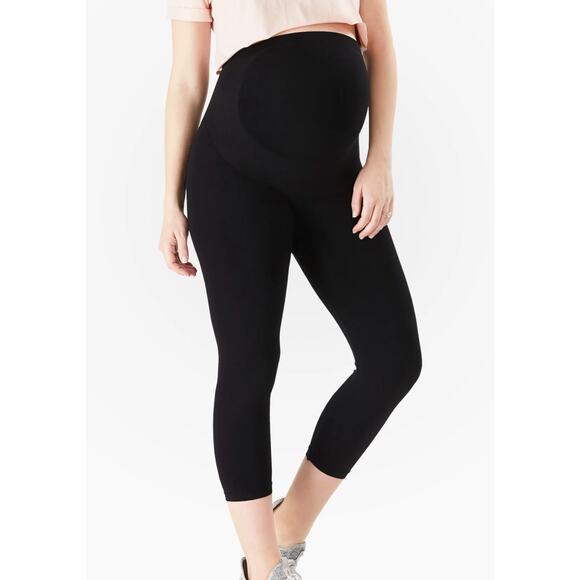 Belly Bandit Bump Support Capri Leggings Black Womens Maternity Small - Picture 1 of 13